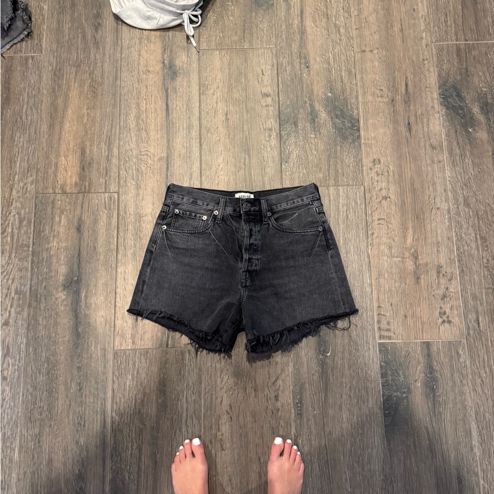 Agolde Charcoal Denim Shorts